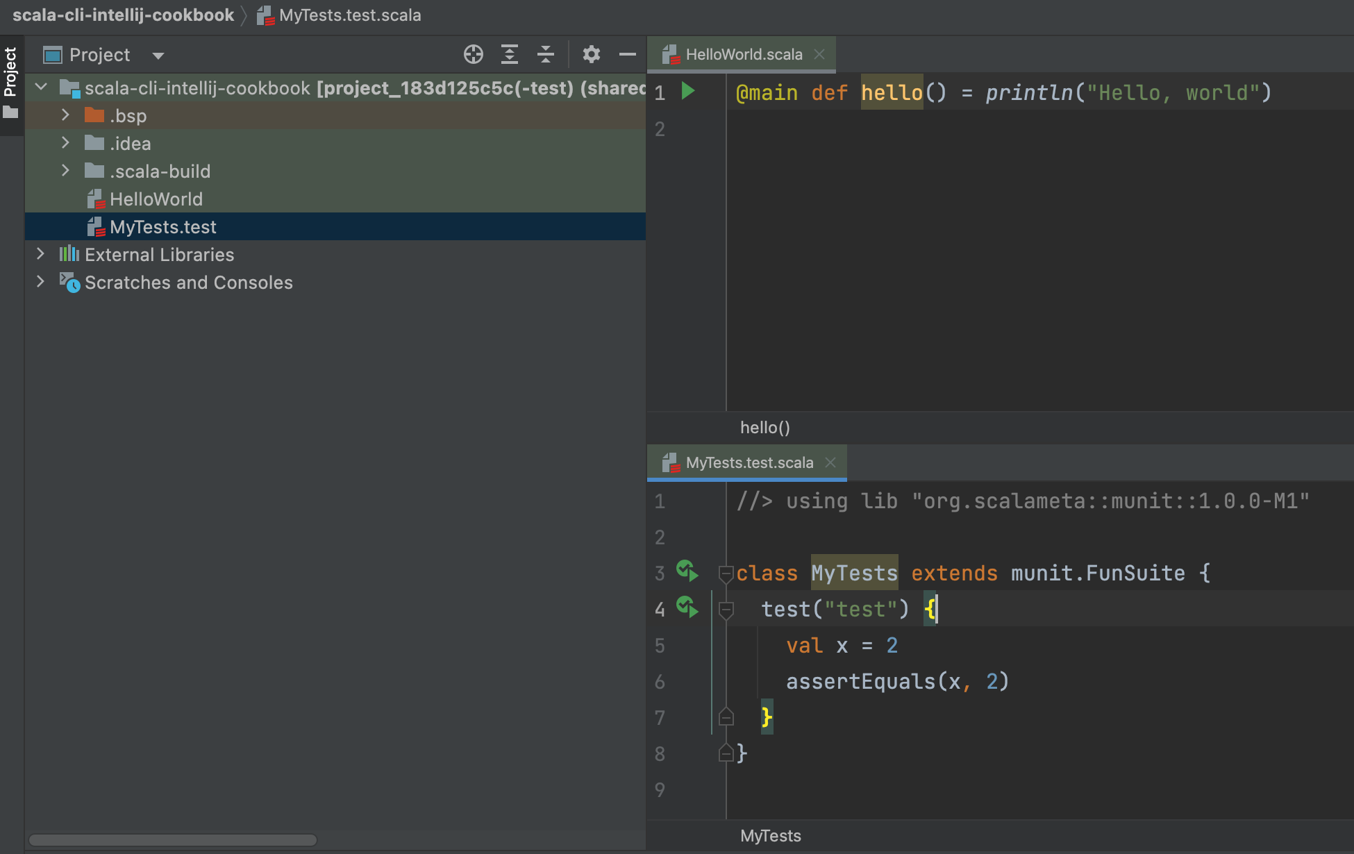 Scala CLI flat project structure imported to IntelliJ